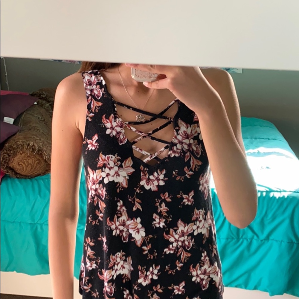 American Eagle Lace up Tank